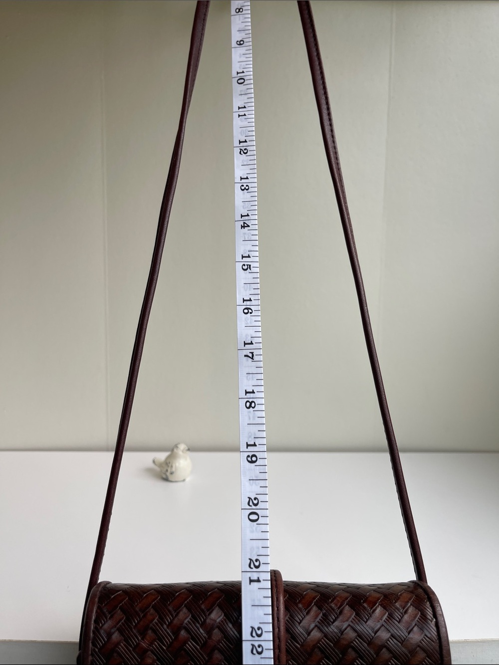 Brighton One World Brown Woven Leather Crossbody Bag - Picture 11 of 16
